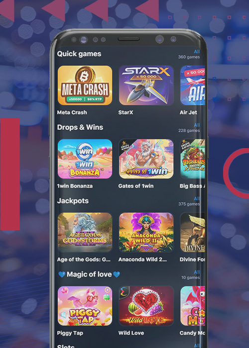 casino gaming este disponibil în aplicația 1win