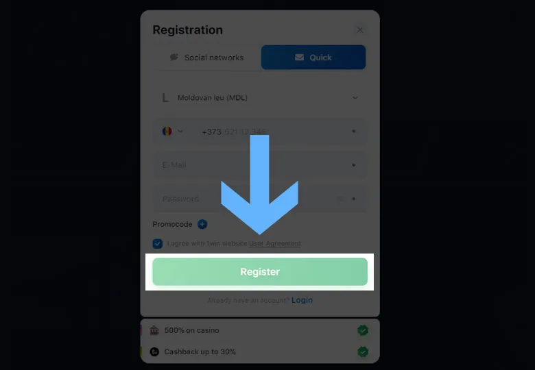 registration 1win moldova step 4